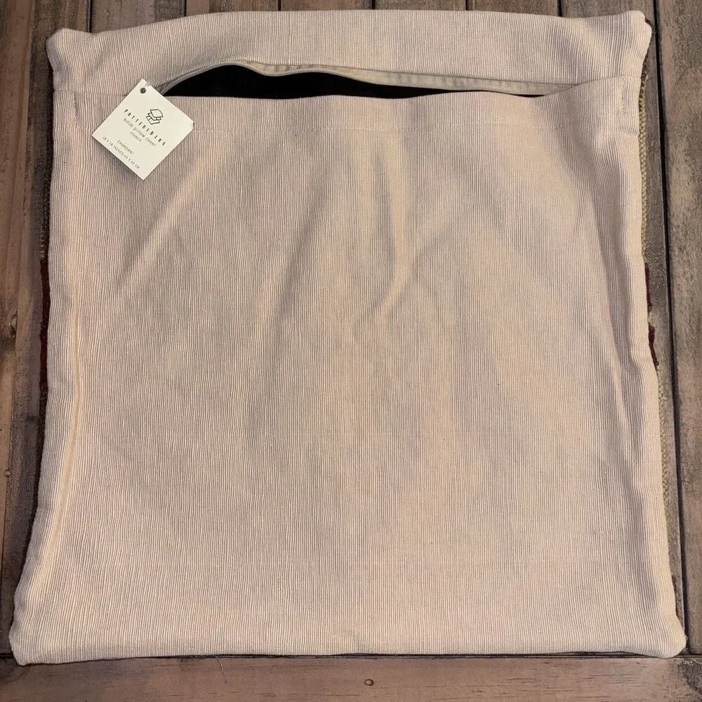 Pottery Barn Kilim Wool Pillow Cover 18x18 Geometric Southwestern Boho NWT